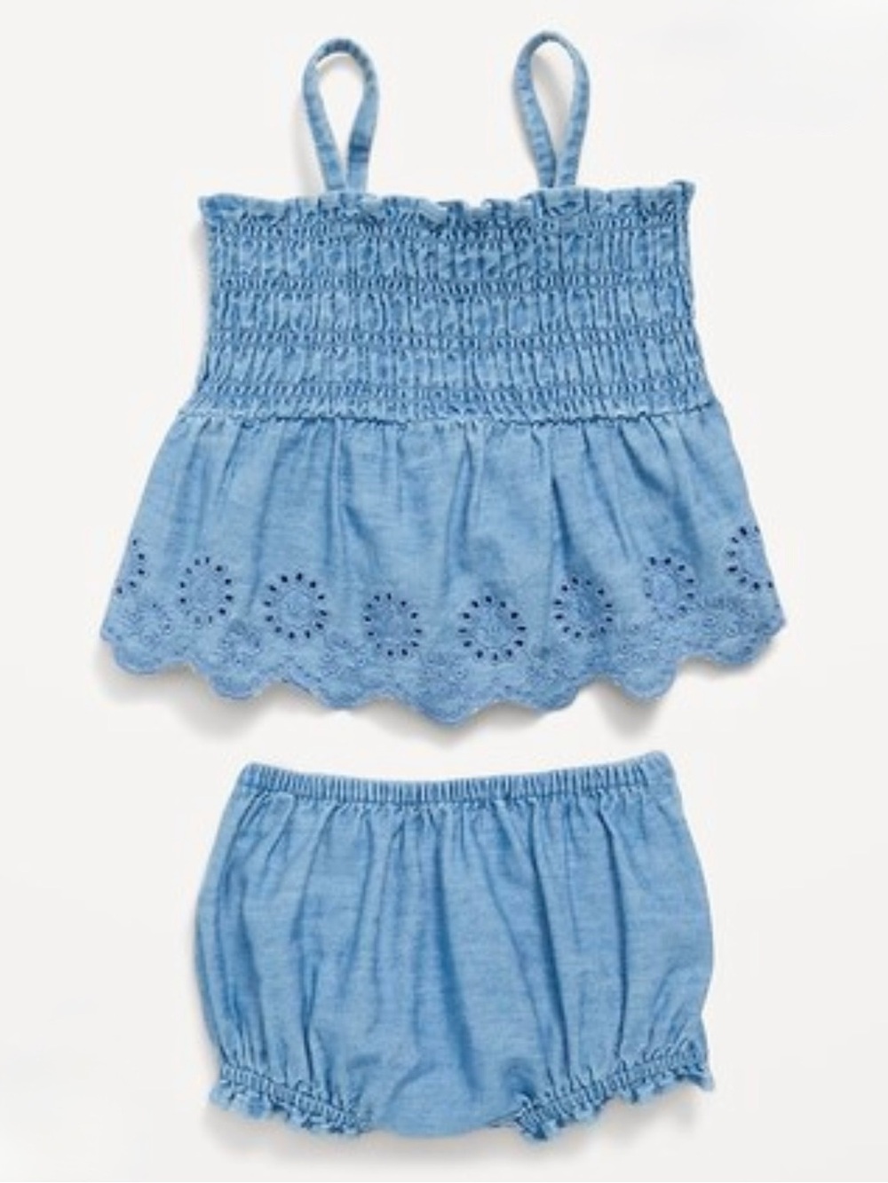 Denim peplum set for babygirl